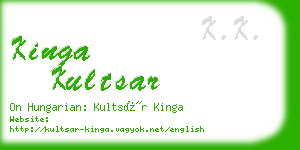 kinga kultsar business card